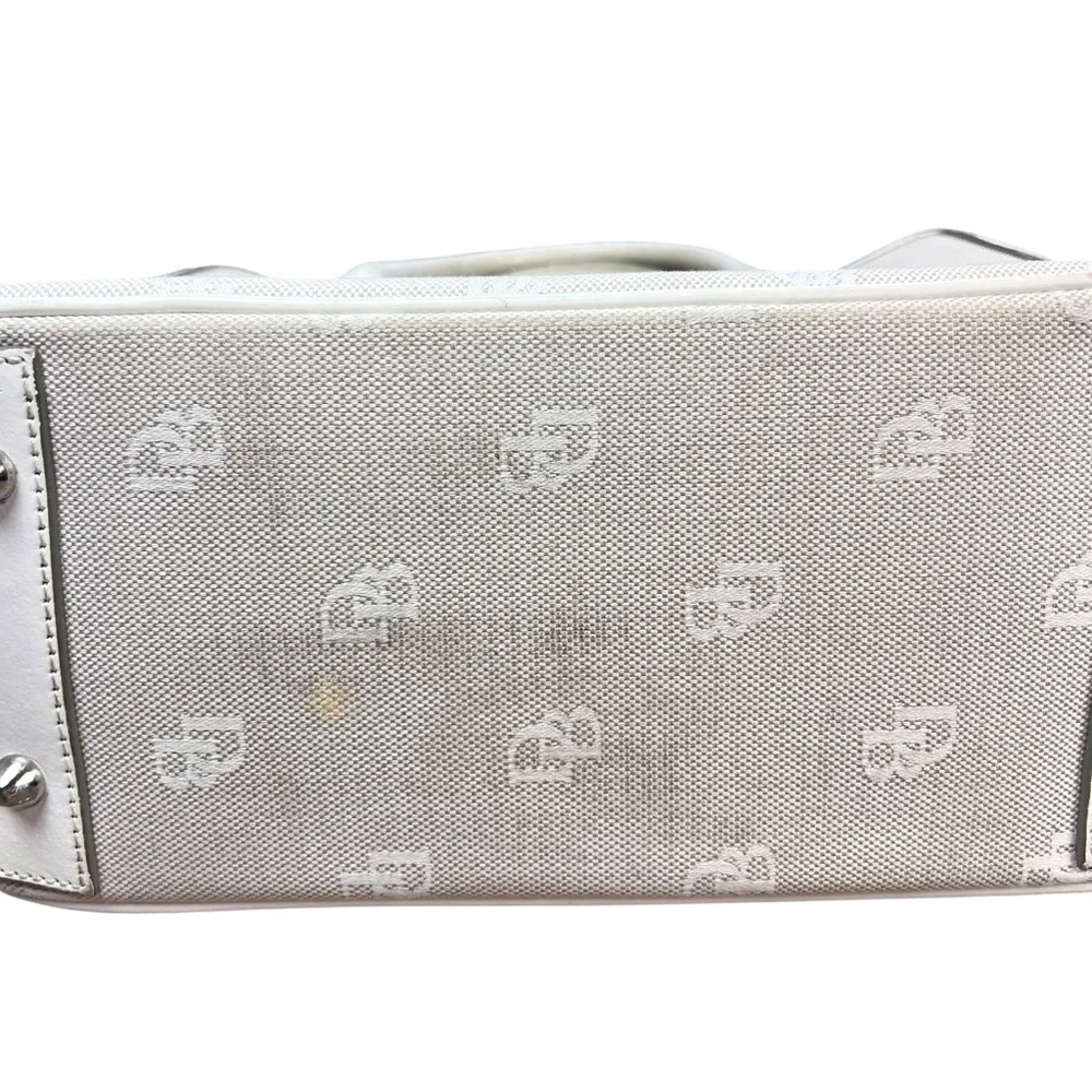 Dooney & Bourke Cream‎ Satchel with Logo Pattern Shoulders Bag